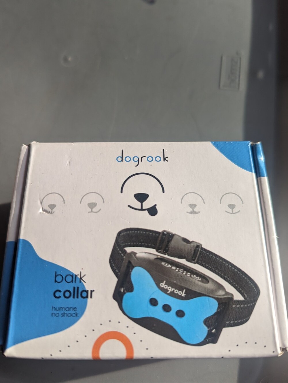 Dogrook Blue & Black Bark Collar-vibrating bark collar- Like New-$20
